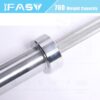 Barbell Bar For 2" Olympic Plates, Home Gym Weightlifting Bar 4Ft Solid Chrome Weight Bar 5Ft Fitness Training Curl Barbell 7.2Ft - Silver - Image 4
