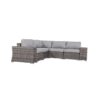 7 Piece Rattan Sectional Sofa Set With Cushions - Gray Mix - Image 4