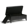 Oregon - Storage Ottoman Bench With Tray - Midnight Black - Image 3