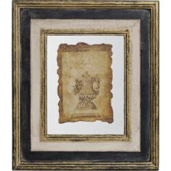 Lucian - Framed Antiqued Sculpture Print - Multicolor