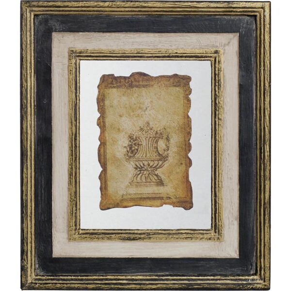 Lucian - Framed Antiqued Sculpture Print - Multicolor