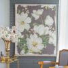 Large Botanical Wall Art Prints, Home Decor For Living Room Dining Room Bedroom Hallway - White / Gray - Image 3