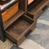 Electric Fireplace Media TV Stand With Sync Colorful LED Lights - Reclaimed Barnwood - Image 11