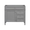 Bathroom Vanity Without Top Sink, Modern Bathroom Storage Cabinet With 2 Drawers And A Tip-Out Drawer, Frame (Not Include Basin Sink) - Gray - Image 3