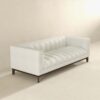 Melissa - Mid-Century Modern Sofa - Brown / White - Image 4