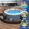 Spa Surround Spa Frame Patio Rattan Sofa Set With Storage Spaces, Mini Sofa And Comfortable Cushion For Patio, Backyard - Gray - Image 7