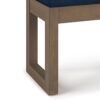Milltown - Footstool Small Ottoman Bench - Distressed Dark Blue - Image 4