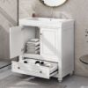 Bathroom Vanity With Sink, Combo, Cabinet With Doors And Drawer, Solid Frame And MDF Board - White - Image 25