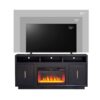 Sunset - Electric Fireplace TV Stand For TVs Up To 80" - Black - Image 5