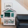 2 Story Wooden Rabbit Hutch Outdoor Indoor Bunny Cage Pull Out Tray, Waterproof Roof - Green - Image 5