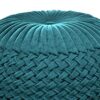 Grafton - Velvet Round Pouf - Teal - Image 6