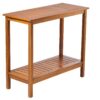 Workstation For Garden Balcony Garage, Acacia Console Potting Table - Light Brown - Image 8