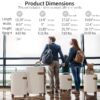 4 Piece Luggage Set Suitcase Set, Abs Hard Shell Lightweight Expandable Travel Luggage With 4 Packing Cubes, Tsa Lock, Spinner Wheels (16 / 20 / 24 / 28) - Cream - Image 7