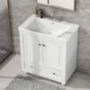 Bathroom Vanity With Sink, Combo, Cabinet With Doors And Drawer, Solid Frame And MDF Board - White - Image 27