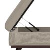 Owen - Extra Large Square Coffee Table Storage Ottoman - Natural - Image 3
