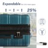 Hardshell Luggage Sets 3 Pieces Spinner Suitcase With Tsa Lock Lightweight 20" 24" 28" - Navy - Image 7