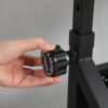 Adjustable Tempered Glass Drafting Printing Table With Chair - Black - Image 7