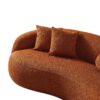 Drake - Japandi Style Curvy Boucle Sofa - Burnt Orange - Image 2