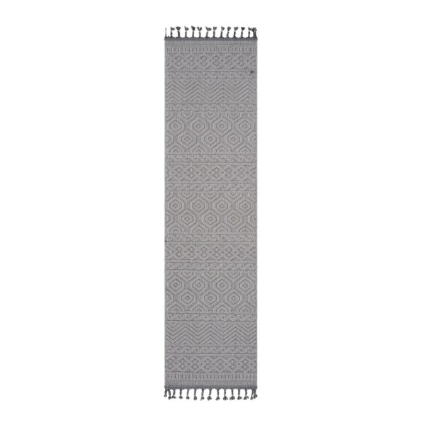 Guros - 2' X 8' Geometric Indoor / Outdoor Area Rug - White