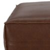 Brody - Large Square Coffee Table Pouf - Distressed Dark Brown - Image 5