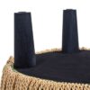 Edward - Round Upholstered Ottoman With Bullion Fringe - Olive Green - Image 9
