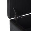 Owen - Coffee Table Storage Ottoman - Distressed Black - Image 7