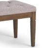 Waverly - Tufted Ottoman Bench - Cloud Gray - Image 4