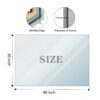 40X30" Silver Rectangular Wall-Mounted Beveled Bathroom Mirror, Square Angle Metal Frame Wall Mounted Bathroom Mirrors For Wall (Horizontal & Vertical) - Silver - Image 11