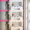 47.2" Vanity Desk With Large Mirror, 3 Colour Lighting Modes, Adjustable Brightness, Dresser With 3 Drawers & 2 Vertical Cabinets, Makeup Vanity Table For Women & Girls - White - Image 5