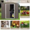 6Ft x 5Ft Outdoor Metal Storage Shed - Gray - Image 3