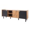 Mid Century TV Stand & 3 Cabinets, Media Console Table For Tvs Up To 70'', Entertainment Center With Storage For Living Room - Black / Brown - Image 13