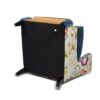 Anya - Boho Chic Wingback Accent Arm Chair - Floral / Leopard / Blue Teal / Yellow Gold - Image 4