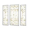 Metal Decorative Wall Art With Frame, Wall Decor For Living Room (Set of 3) - Gold - Image 2