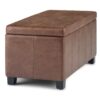 Dover - Storage Ottoman Bench - Distressed Umber Brown - Image 4
