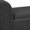 Mila - Velvet Ottoman Bench With Storage - Black - Image 3