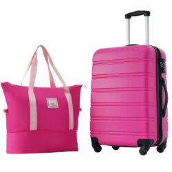 Hardshell Luggage Sets 24" / Bag Spinner Suitcase With Tsa Lock Lightweight - Pink
