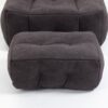 Fluffy Bean Bag Chair, Comfortable Bean Bag For Adults And Children, Super Soft Lazy Sofa Chair With Memory Foam And Ottoman, Indoor Modern Focus Bean Bag Chair For Living Room, Bedroom, Apartment - Black - Image 20