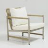 4 Pieces Patio Furniture Set, PE Rattan Wicker With Washable Cushion And Tempered Glass Tabletop, Conversation Furniture For Garden Poolside Balcony - White / Natural - Image 21