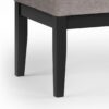 Lacey - Tufted Ottoman Bench - Distressed Gray Taupe - Image 6