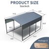 10 X 15 Ft Carport, Outdoor Carport, Heavy Duty Carport Canopy With Galvanized Steel Roof And Frame, Metal Carport Large Garage For Driveway Car, Truck - Charcoal - Image 5