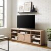 Classic 2 Door Storage TV Stand For TVs Up To 75" - Coastal Oak - Image 4