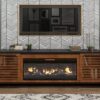 Graceland - Fireplace TV Stand Console For TVs Up To 100" - Black, Bourbon - Image 10