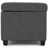 Avalon - Extra Large Storage Ottoman Bench - Slate Gray - Image 5