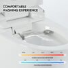 Luxury Smart Toilet With Dryer And Warm Water, Elongated Bidet Toilet With Heated Seat, With Remote Control, Led Night Light, Power Outage Flushing, Soft Close Cover - White - Image 4