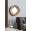Beaded - Sunburst Mirror, Round Accent Wall Mirror For Living Room - Gold - Image 4