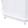 Bathroom Cabinet Triangle Corner Storage Cabinet With Adjustable Shelf Modern Style - White - Image 25