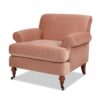 Alana Lawson - Accent Arm Chair Casters - Peach Orange - Image 2