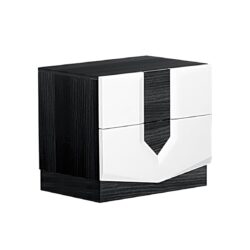 Vios - Zebra High Gloss Nightstand - White
