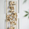 Metal Tree Wall Decor, Vertical Rectangular Flower Wall Accent - Gold - Image 5