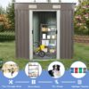 Outdoor Metal Storage Shed - Dark Gray - Image 4